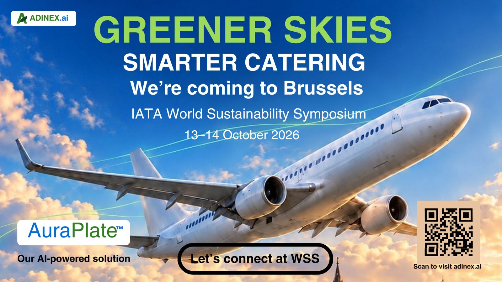 Greener Skies, Smarter Catering — Adinex AI is coming to Brussels for the IATA World Sustainability Symposium, 13–14 October 2026